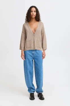Ichi IHBALLIA Cardigan à tricot