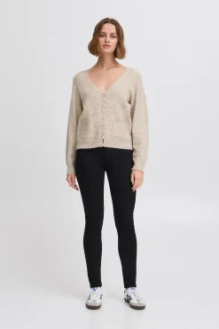 Ichi IHBANISE Cardigan à tricot