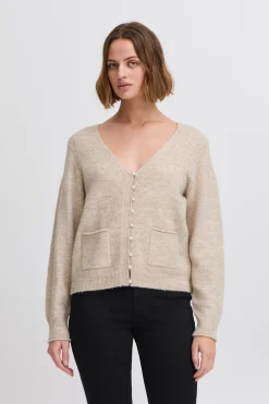Ichi IHBANISE Cardigan à tricot